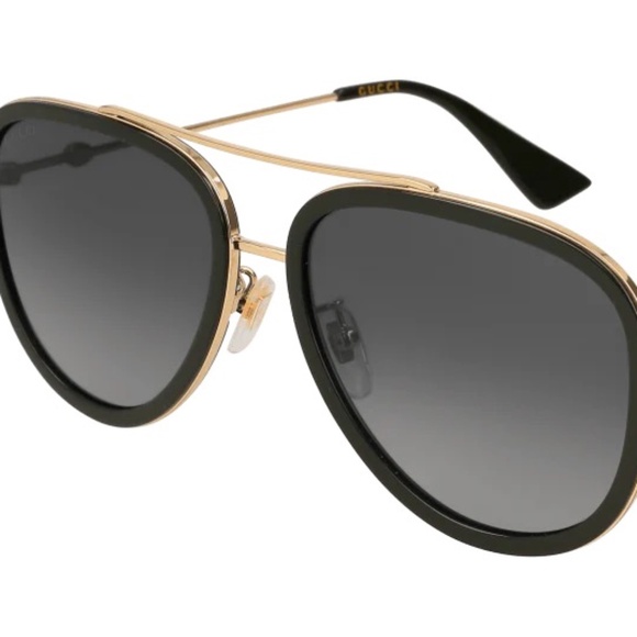 Gucci Black and Gold Aviators - Picture 1 of 1